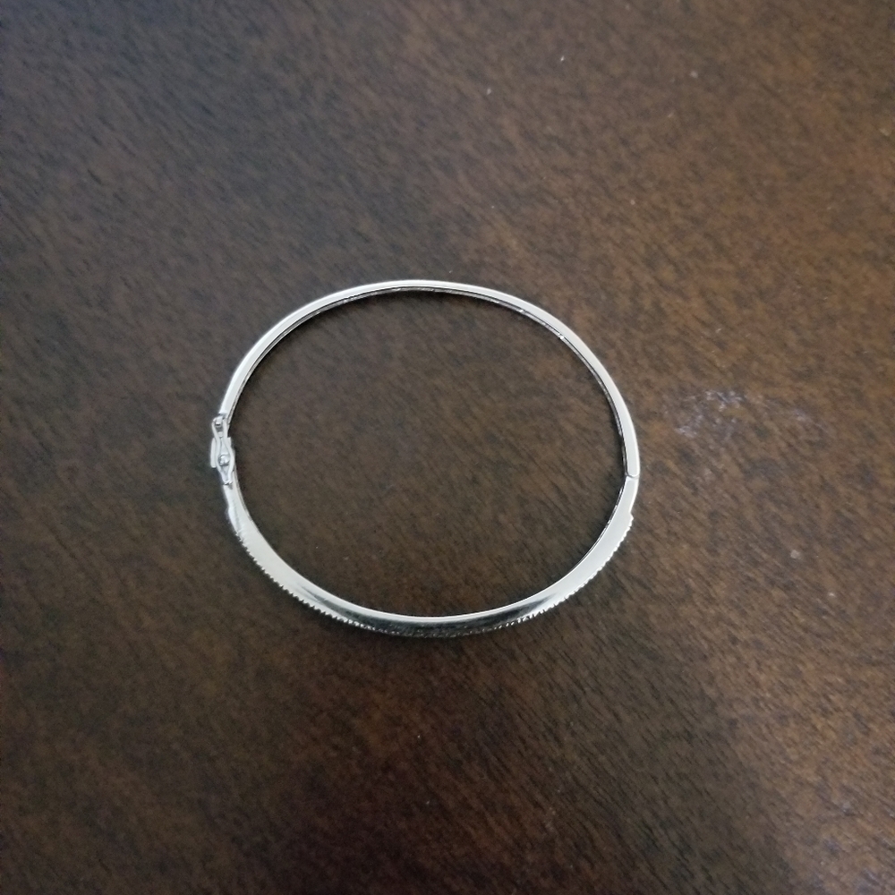 Baby Sterling Silver CZ Bangle - Picture 2 of 6